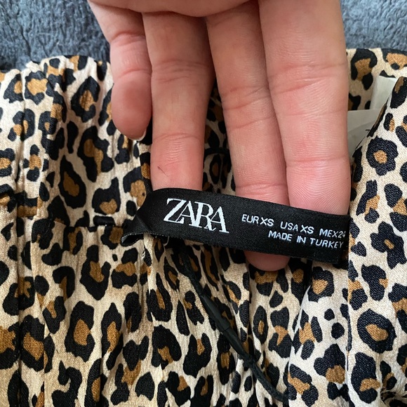 ZARA LEOPARD CROPPED TOP - Picture 3 of 3